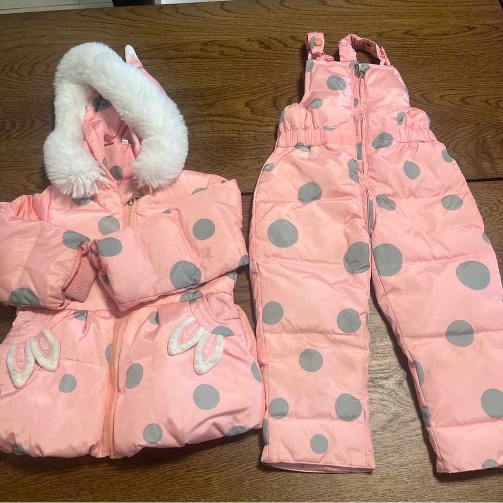 Down Coat Kids Toddler Girl Clothes 2pcs Winter Suit Warm Baby Overalls Sets 100